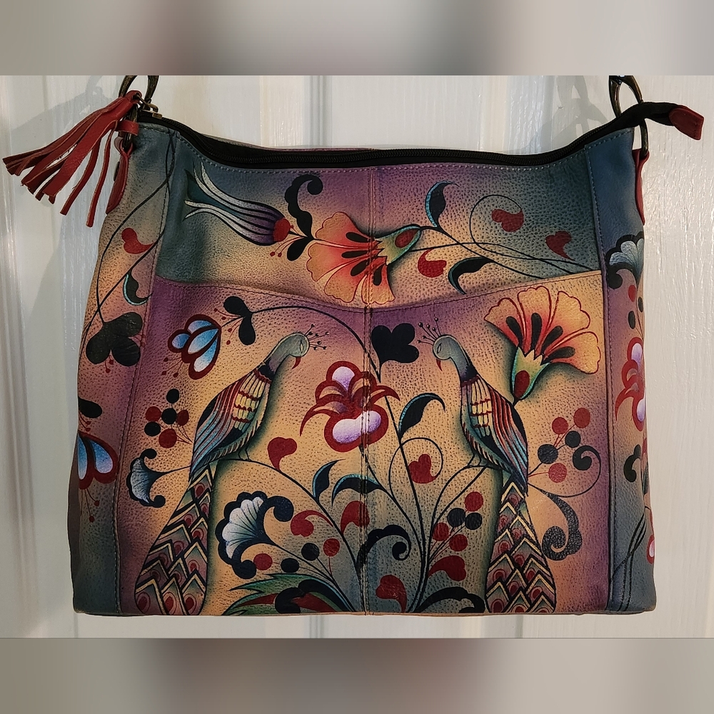 Anuschka Handpainted Leather Handbag